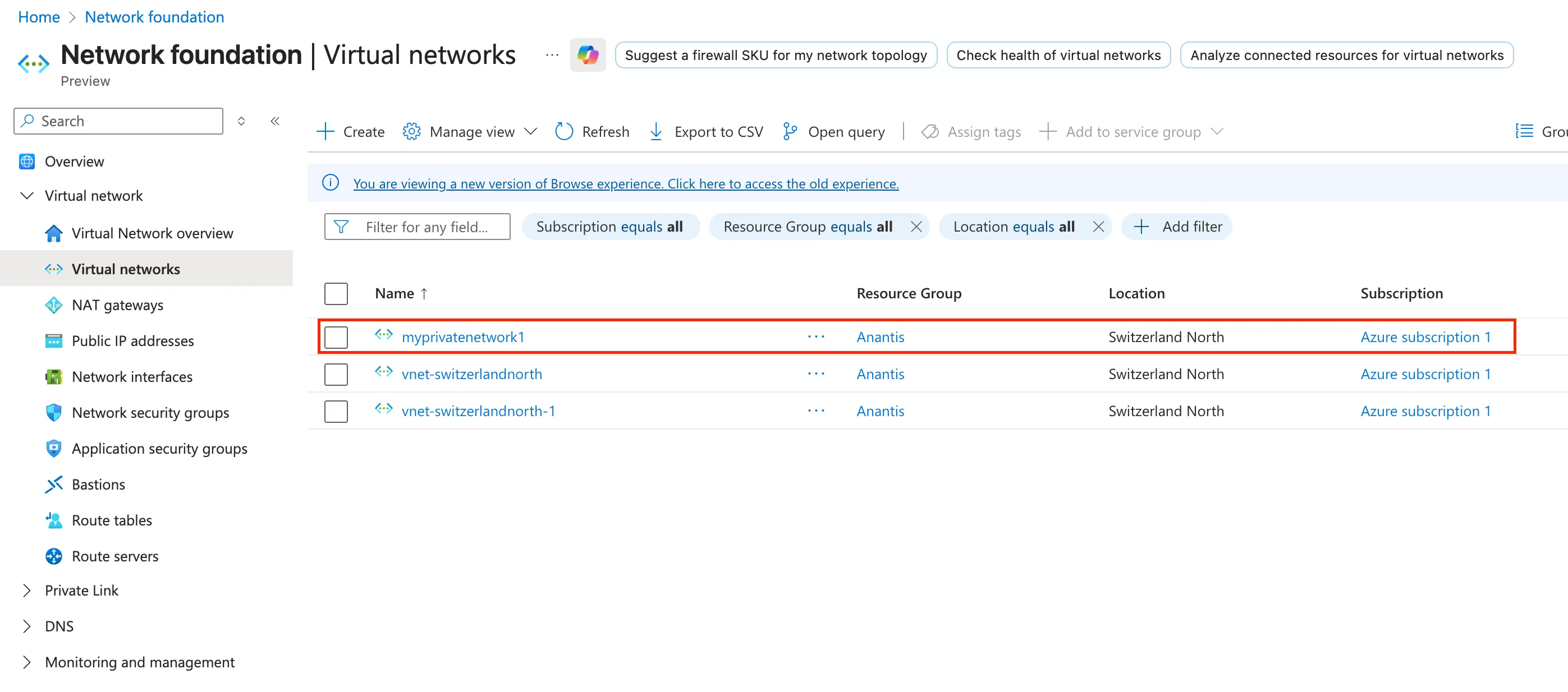 Choose Private Network Image